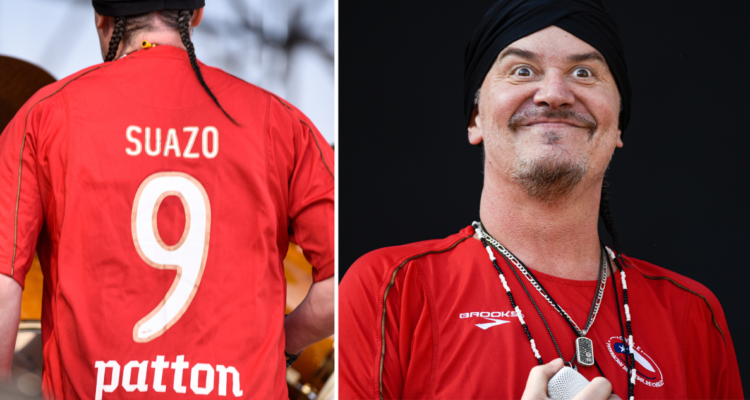 Mike Patton sorprende al público en Chile con la camiseta de Humberto ‘Chupete’ Suazo.