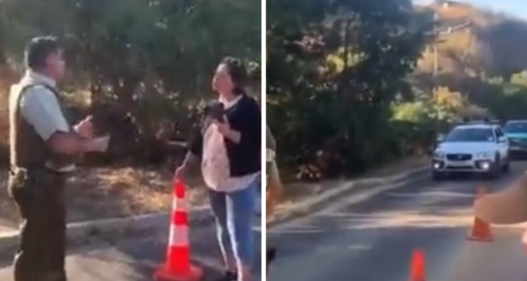 Mujer amenaza a carabinero en Papudo