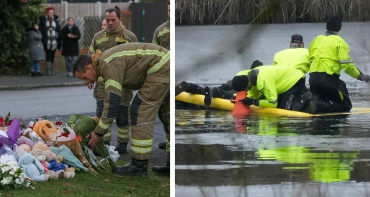 3 niños mueren luego de caer a un lago congelado en Inglaterra