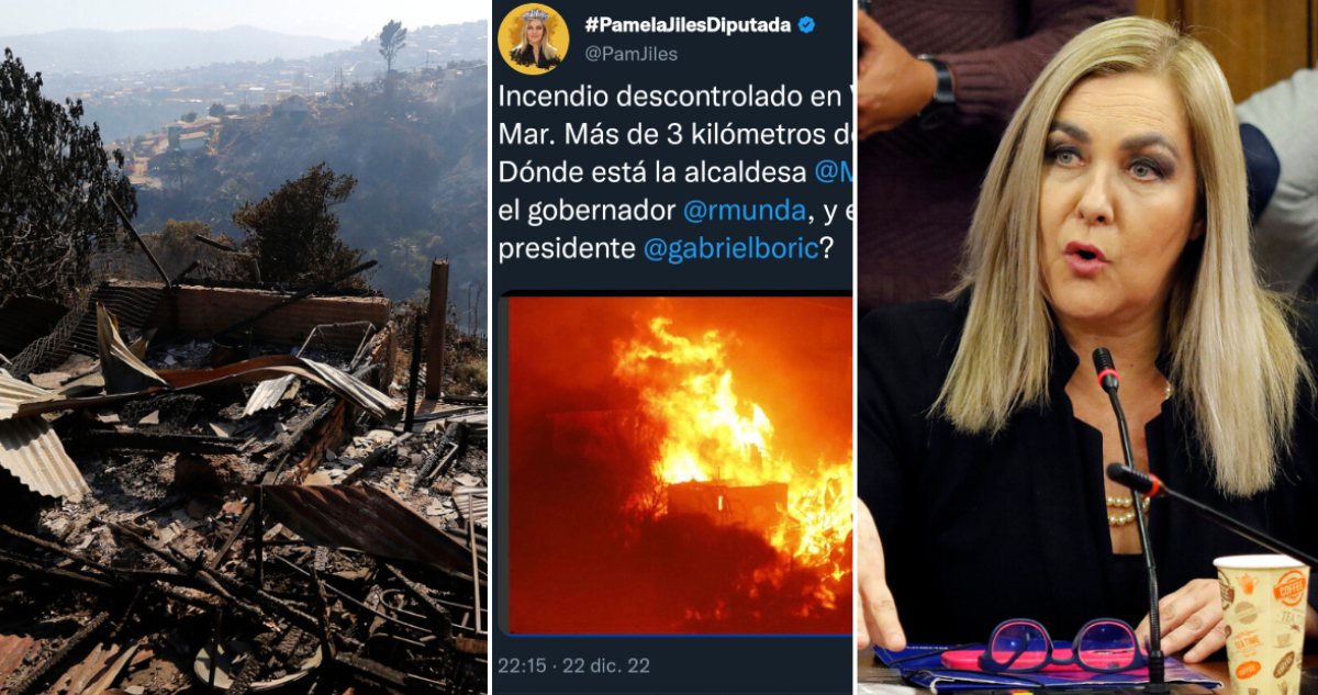 “La miseria se hace presente”: critican tuits de Pamela Jiles por incendio en Viña que luego borró
