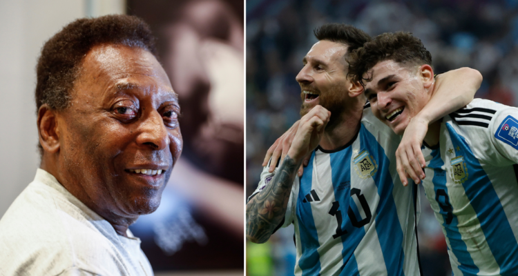 Pelé festeja en el Hospital de Sao Paulo el triunfo y pase a la final de Argentina en el Mundial de Qatar.