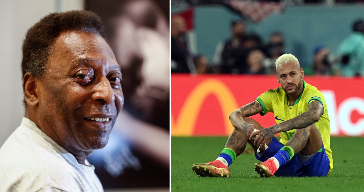Pelé envía mensaje de apoyo a Neymar tras eliminación de Brasil en el Mundial de Qatar.