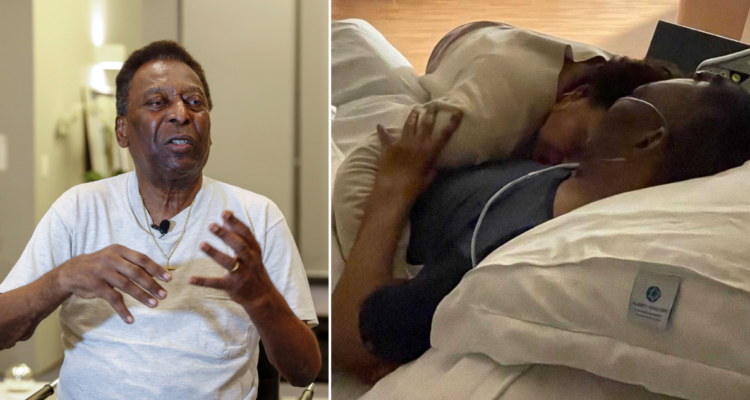 La emotiva imagen de la hija de Pelé junto a su padre en hospital de Sao Paulo.