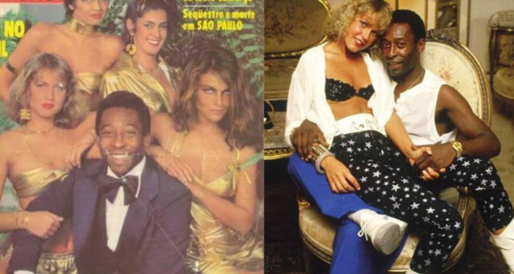 Fotografia en revista de xuxa y pelé