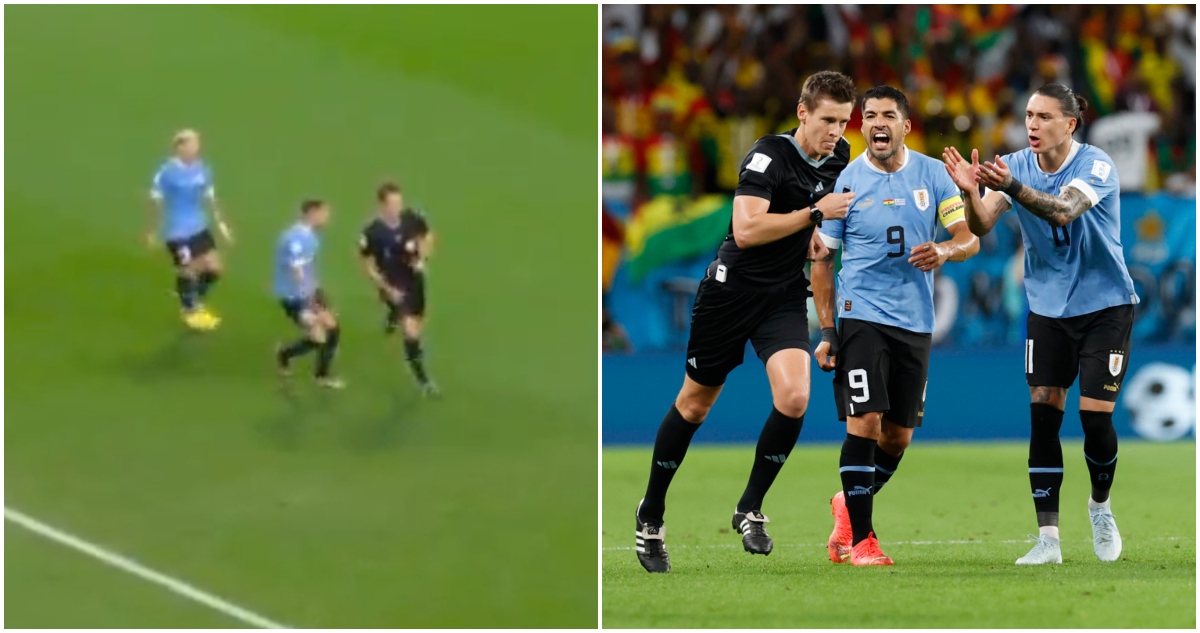 Federico Valverde le gritó en la cara el penal atajado por Rochet en la cara al árbitro del partido.