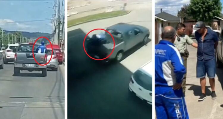 Detienen a sujeto acusado de hacer perro muerto en servicentro Copec de Angol y arrancar con el bombero en el pickup: quedo en video viral