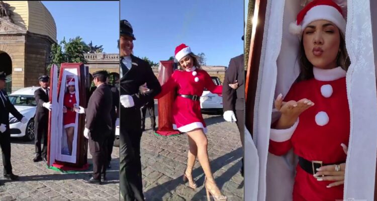 Capturas de publicidad navideña de funeraria Ivan Martinez