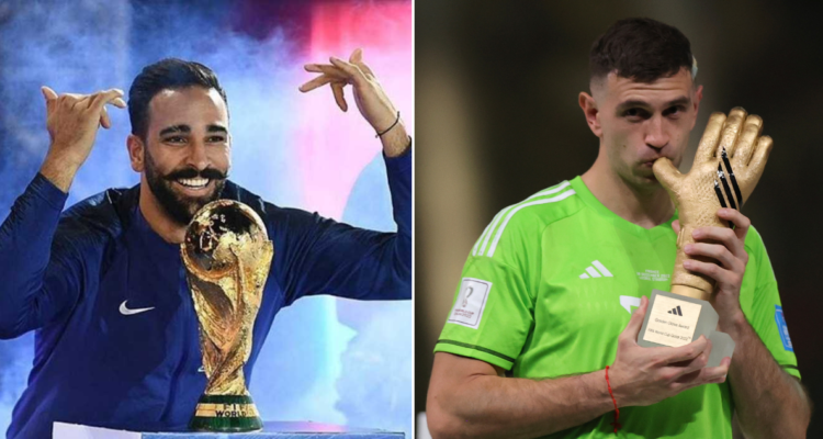 Adil Rami arremete con todo contra ‘Dibu’ Martínez.