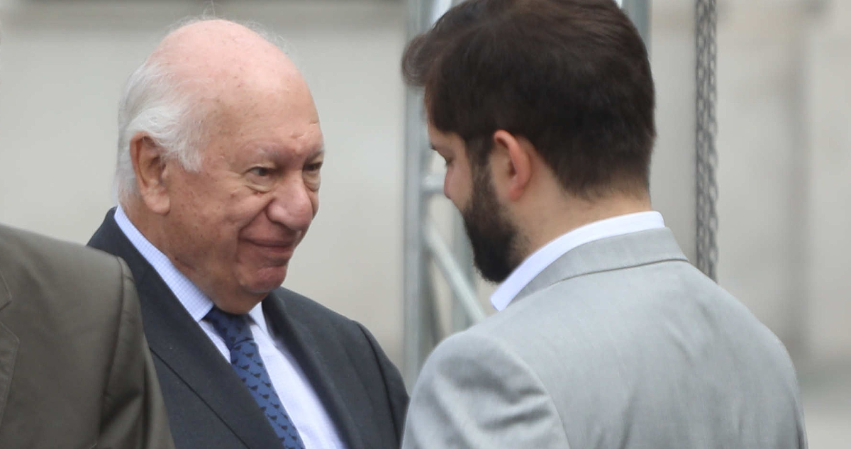 Ricardo Lagos junto a Gabriel Boric.