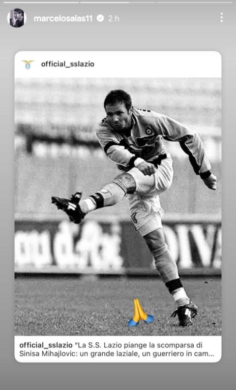 El lamento de Marcelo Salas por la muerte de Sinisa Mihajlovic.