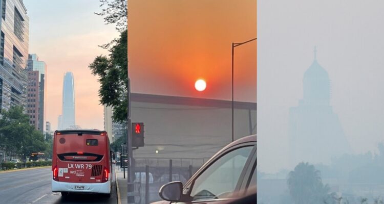Santiago amanece bajo el humo de los incendios forestales tras histórico y caluroso jueves