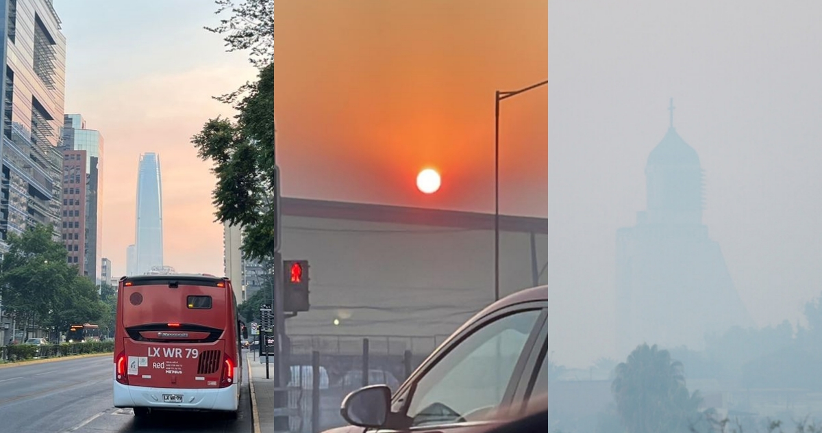Santiago amanece bajo el humo de los incendios forestales tras histórico y caluroso jueves