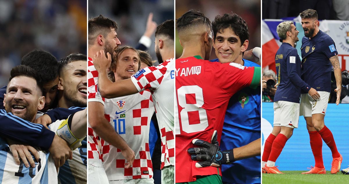 Argentina, Croacia, Marruecos y Francia disputarán las semifinales de Qatar 2022.