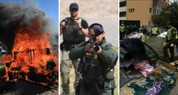 Turbas y campamentos (como en Chile): los venezolanos que intentan cruzar por la fuerza a EEUU.