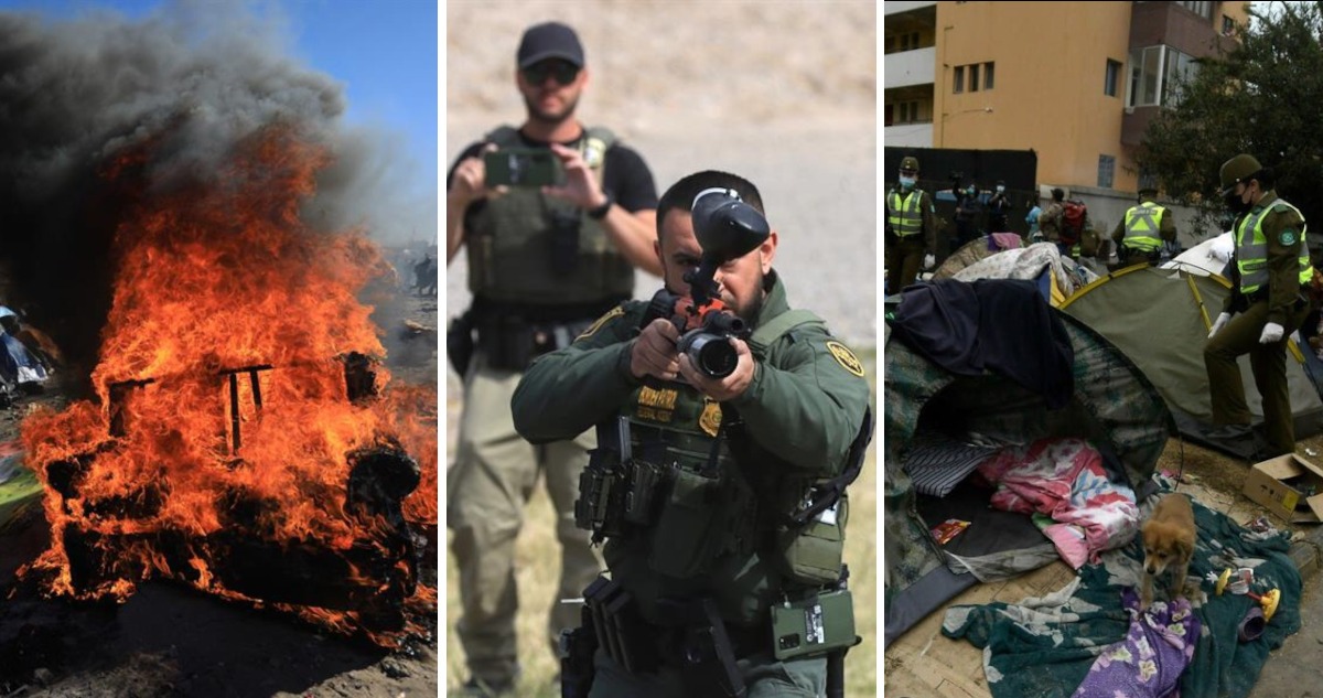 Turbas y campamentos (como en Chile): los venezolanos que intentan cruzar por la fuerza a EEUU.