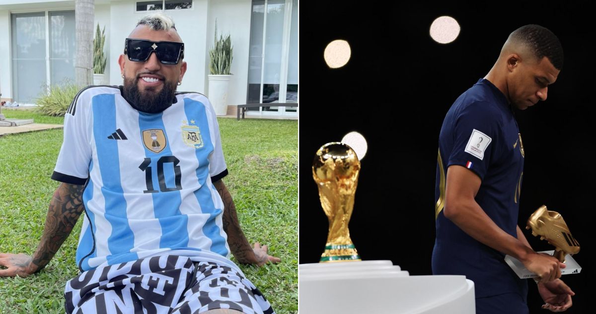 Arturo Vidal le mandó un ‘recado’ a Kylian Mbappé tras título de Argentina