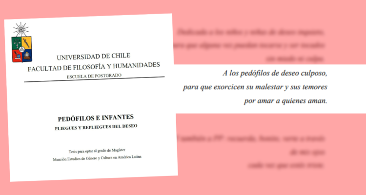 “A los pedófilos de deseo culposo”: viralizan y critican “tesis pedófila” de la Universidad de Chile