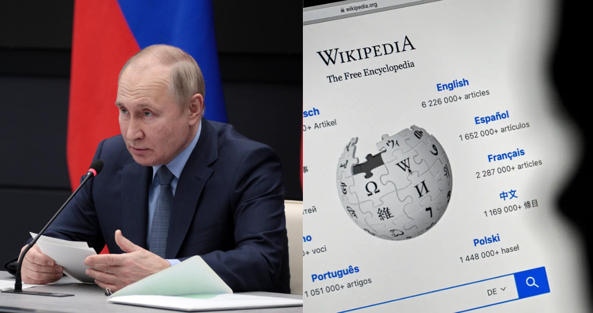 Fotografía de Vladimir Putin (Izquierda) y una captura de Wikipedia (derecha)
