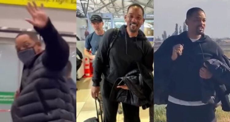 El actor Will Smith en diferentes imágenes captadas en Chile.