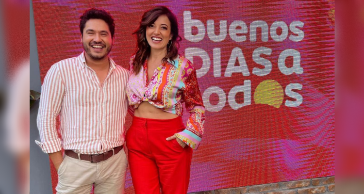 Yamila Reyna junto a Gino Costa en Buenos Días a Todos