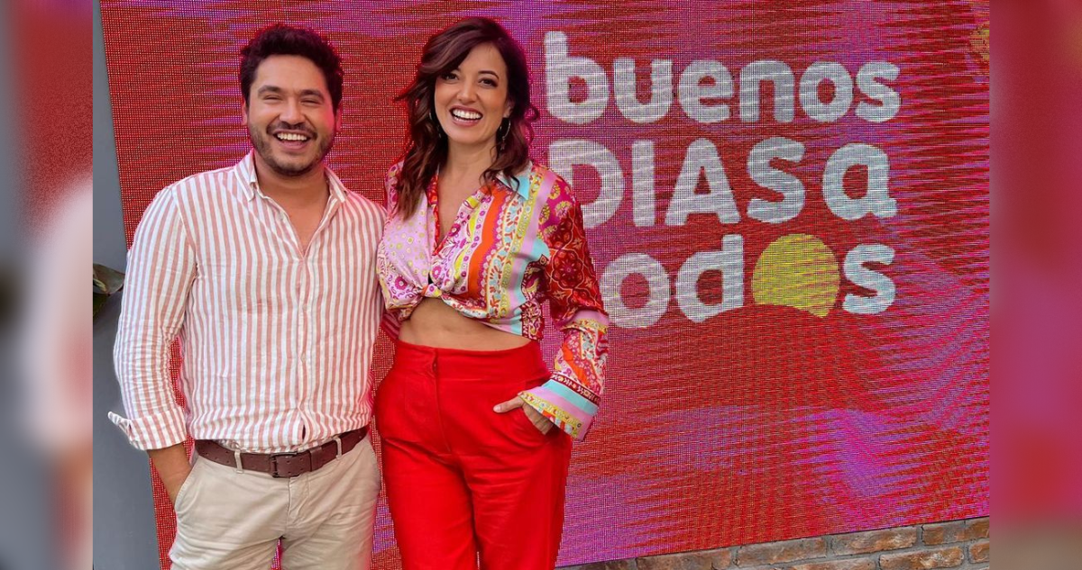 Yamila Reyna junto a Gino Costa en Buenos Días a Todos