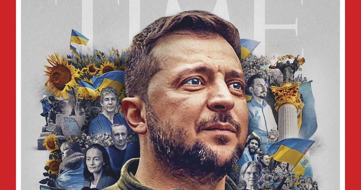 Volodímir Zelenski en la portada de Time.