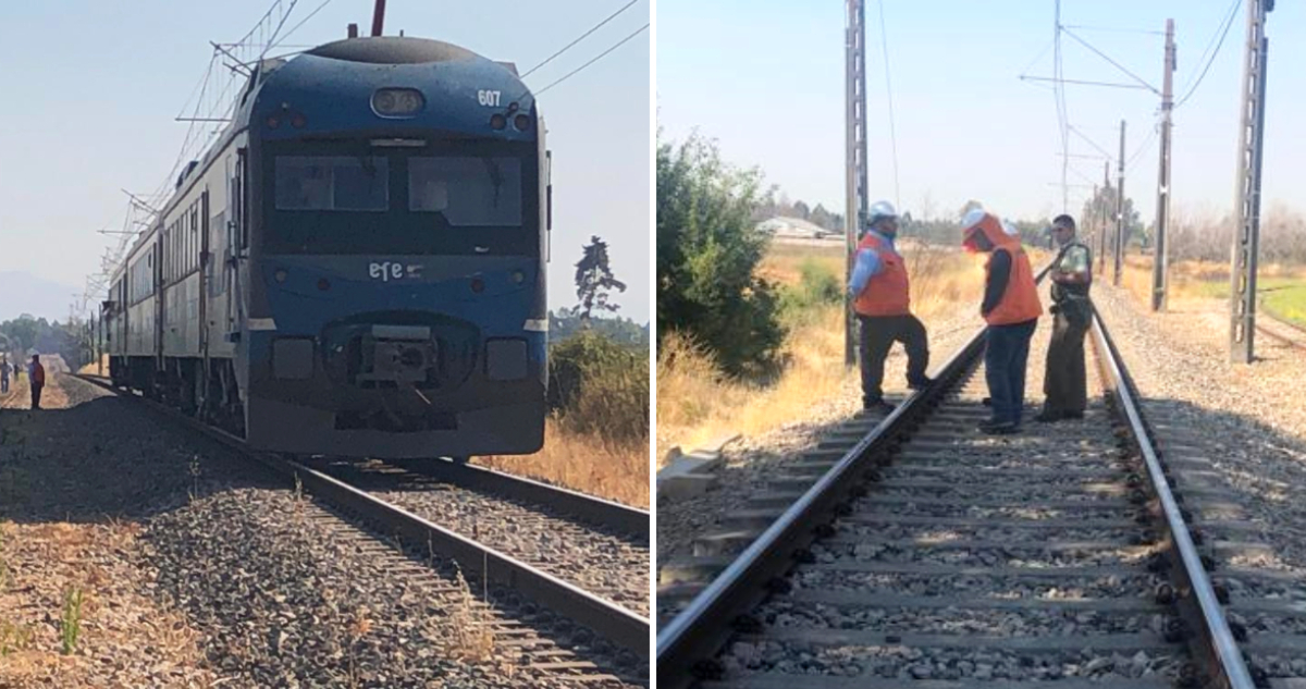 Fatal accidente ferroviario en el Maule: persona fallece atropellada por tren de pasajeros