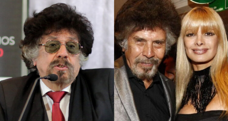 El actor Adriano Castillo en un evento político. A su lado, una foto con su entonces pareja Beatriz Alegret.