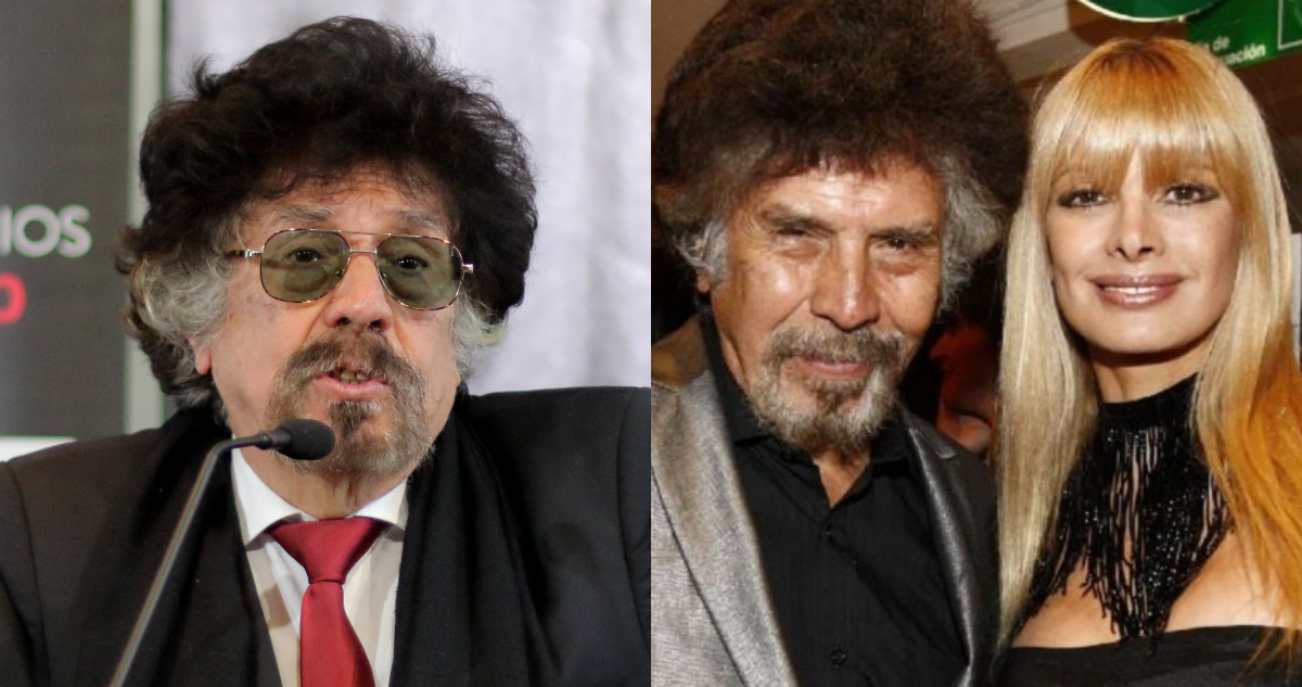 El actor Adriano Castillo en un evento político. A su lado, una foto con su entonces pareja Beatriz Alegret.