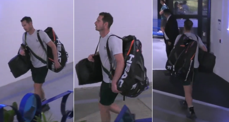 Andy Murray cae eliminado en el Abierto de Australia y en su salida, se le ve rengueando por el túnel.