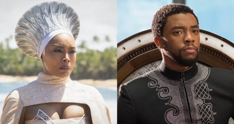 Angela Basset (izquierda) y Chadwick Boseman (Derecha) en sus papeles de Black Panther