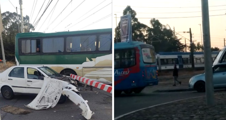 Biotrén colisiona vehículo que intentó cruzar línea férrea en Boca Sur cuando barreras estaban abajo