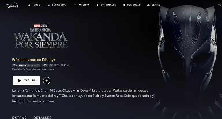 Disney Plus y el estreno de Black Panther: Wakanda Forever
