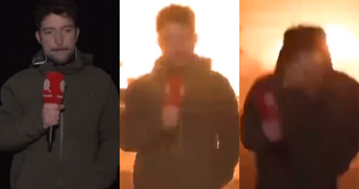 Periodista francés sorprendido por explosión en Ucrania