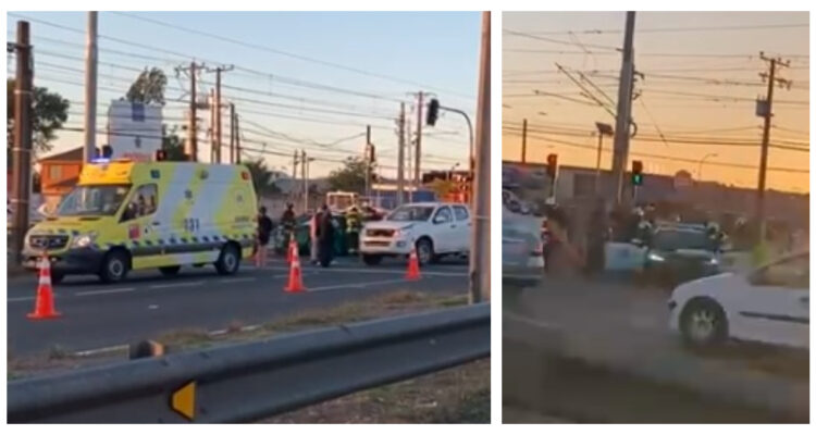´Colisión patrulla de Carabineros y camioneta en San Pedro