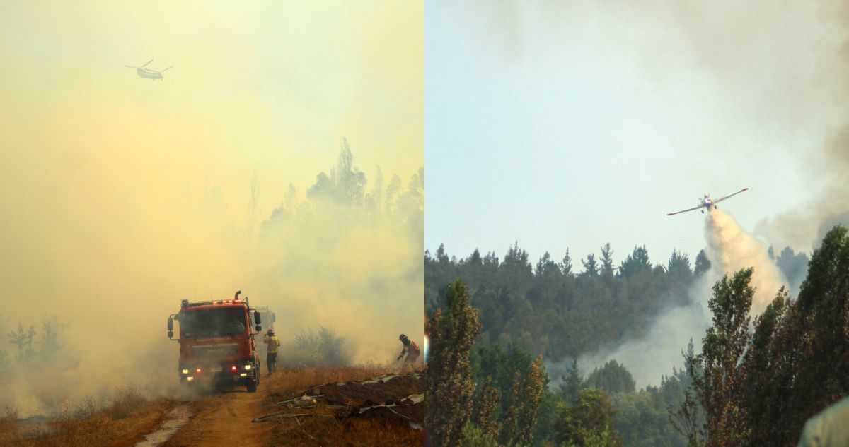 Cancelan Alerta Roja para Quillón por incendio forestal en sector Huacamala