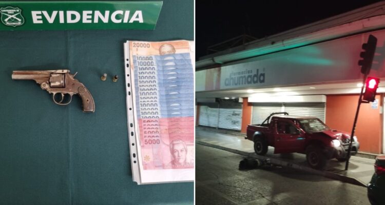Carabinero de civil repele robo a local comercial en Chillán: 3 delincuentes heridos, uno de 14 años