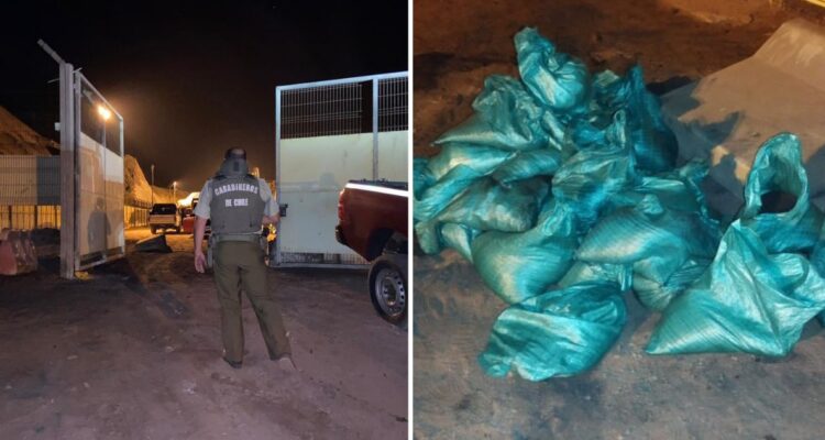 Detienen a 6 personas robando cátodos de cobre desde Minera Escondida en Antofagasta