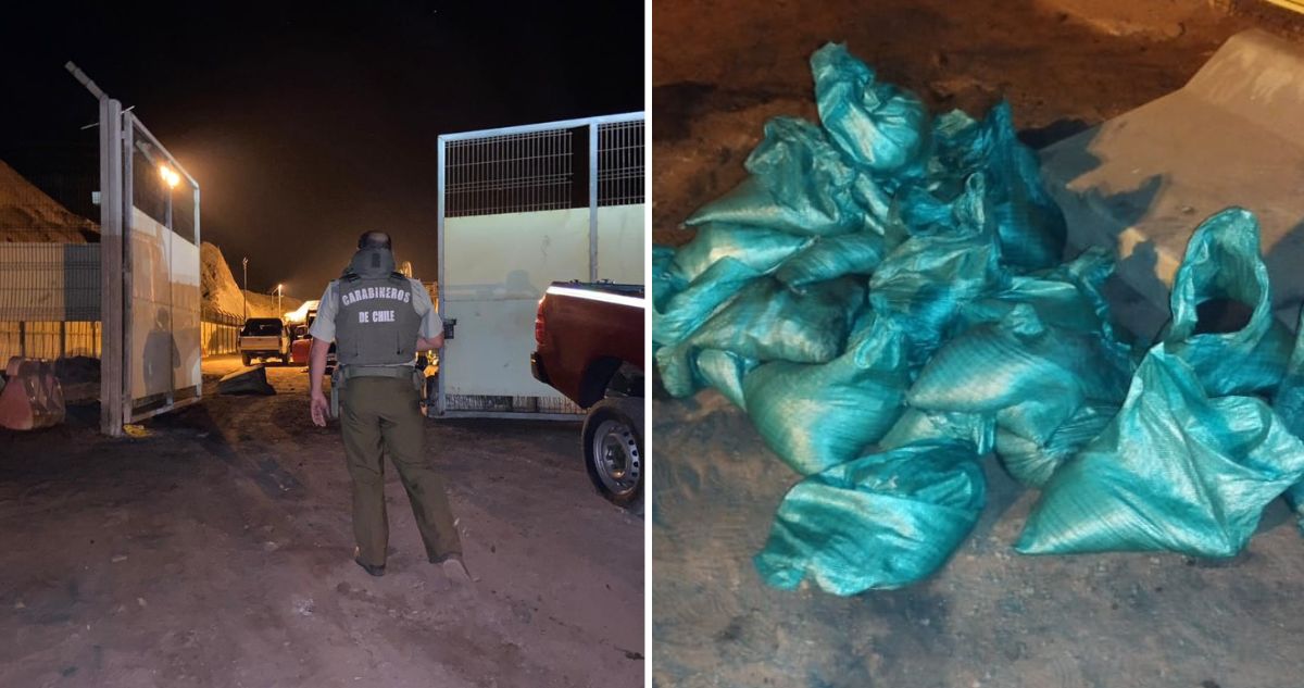 Detienen a 6 personas robando cátodos de cobre desde Minera Escondida en Antofagasta