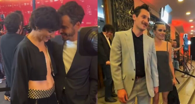 Carmen Zabala y Nicolás Oyarzún juntos. A su lado, Gabriel Urzúa con MAría Gracia Omegna en los Premios Caleuche. Lols actores confirmaron su relación.