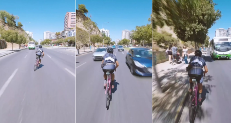 Ciclista en Viña del Mar