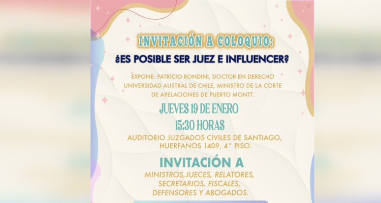 Coloquio “ser juez e influencer”