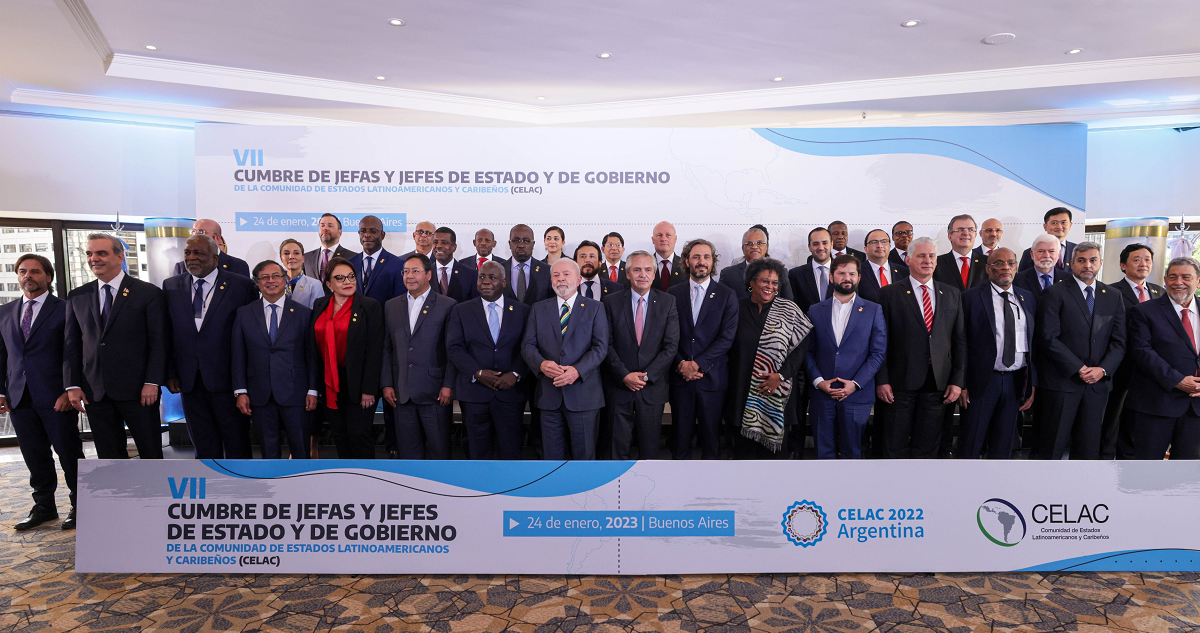 Los mandatarios y representantes que participaron de esta cumbre de la Celac.