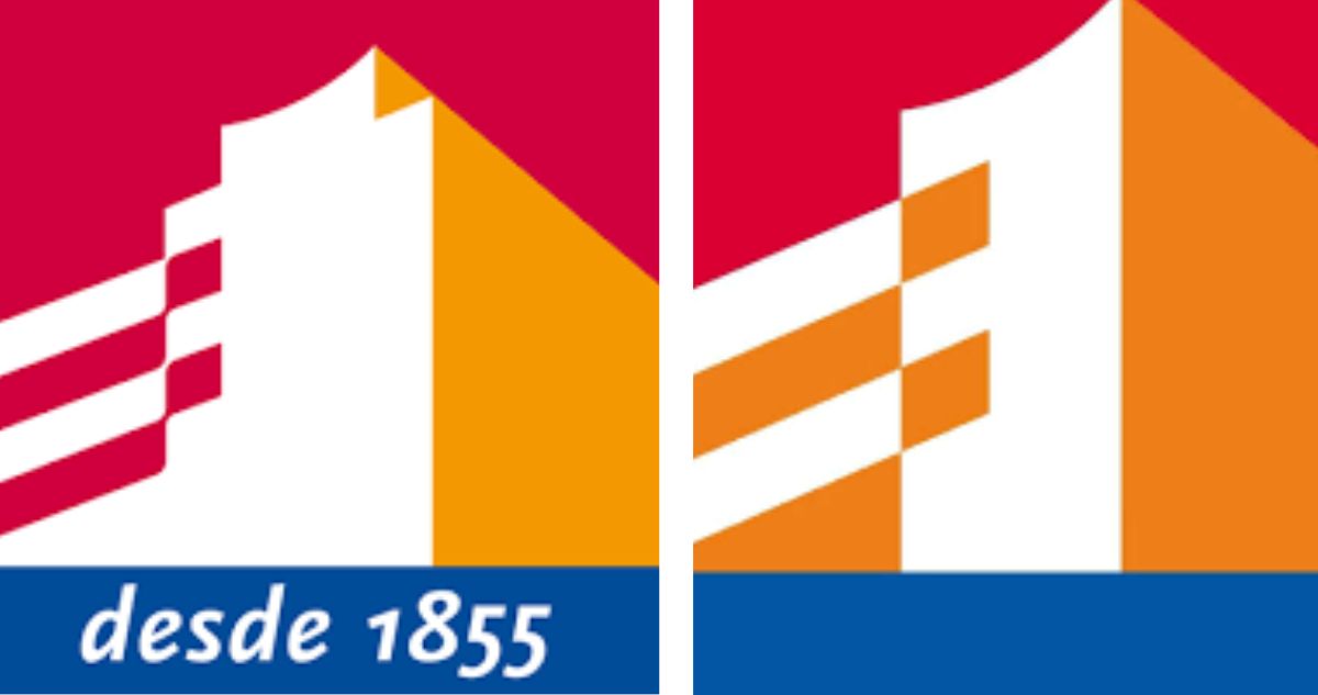 Diferencia entre el logo actual y el antiguo del BancoEstado