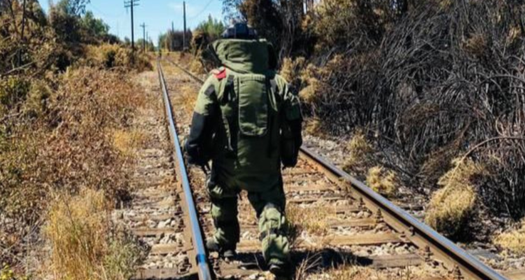 encuentran proyectil de mortero