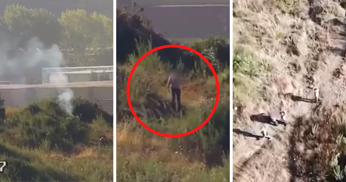 Detienen a un hombre por iniciar fuego en cerro de Coronel: fue detectado por drones municipales