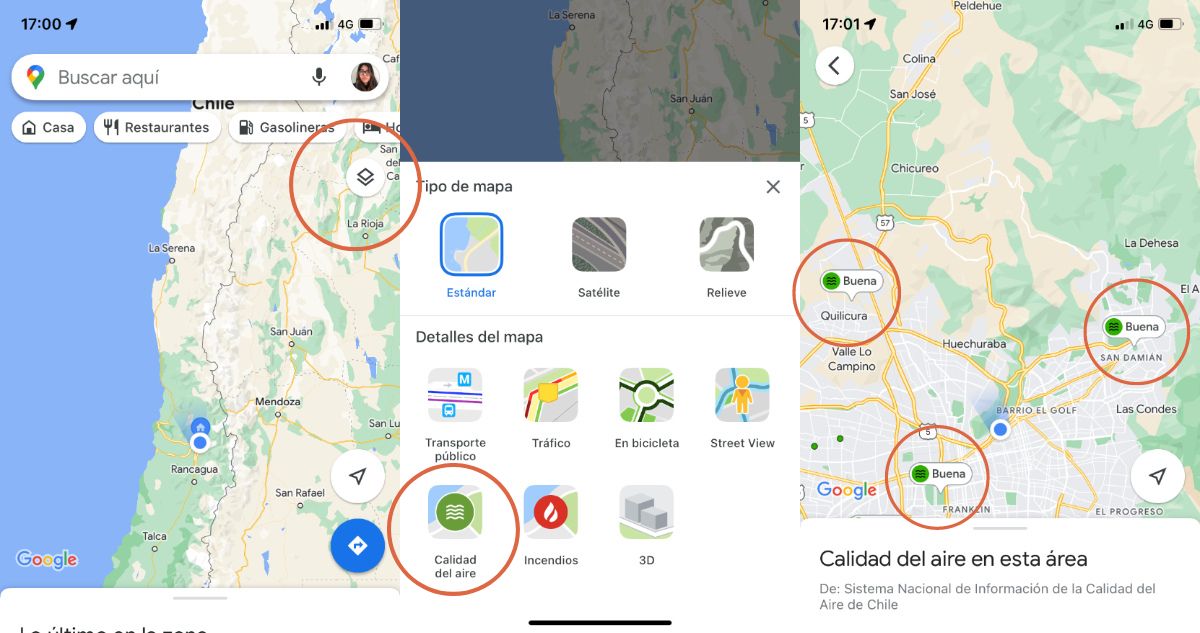 Google Maps permite ver la calidad del aire