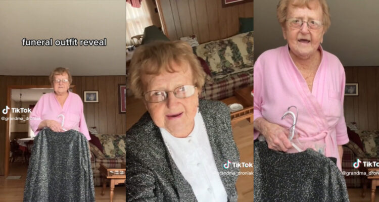 Grandma Droniak presenta outfit de su funeral