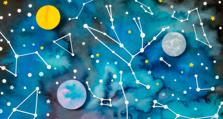 ilustración de los signos del zodiaco y los planetas que lo rigen en referencia al horóscopo para el 2023