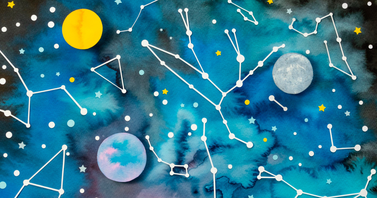 ilustración de los signos del zodiaco y los planetas que lo rigen en referencia al horóscopo para el 2023